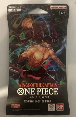 One Piece OP-06 Wings Of The Captain Blister Pack - Sleeved Booster- Sealed - Image 1