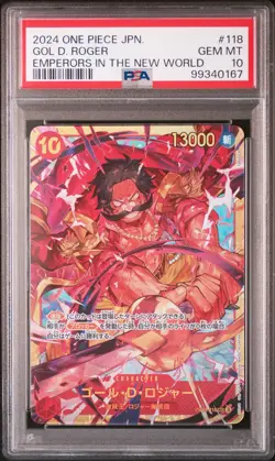 2024 ONE PIECE JPN OP09-EMPERORS IN THE NEW WORLD #118 GOL D. ROGER PSA 10 - Image 1