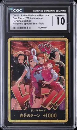 2025 ONE PIECE JPN HEROINES EDITION DON!! - ROBIN/UTA/NAMI/HANCOCK CGC 10 GM - Image 1
