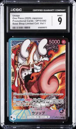 2025 ONE PIECE JAPANESE BASE SHOP LTD COLL VOL. 1 #OP10-042 USOPP CGC 9 - Image 1