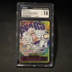 2023 One Piece Monkey D. Luffy Secret Rare Alternate Art #OP05-119 CGC 10 - Image 1