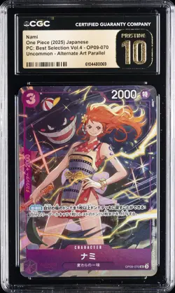2025 ONE PIECE JAPANESE PC BEST SELECTION VOL 4 ALT ART NAMI CGC 10 PRISTINE - Image 1