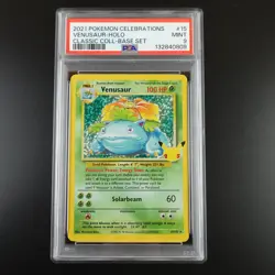 PSA 9 Venusaur 15/102 Pokemon Celebrations Classic Collection Holo Graded Card - Image 1