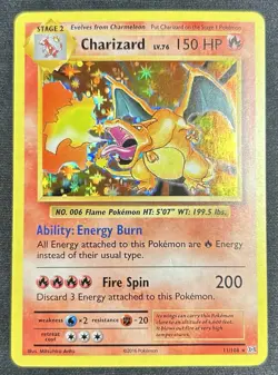 Charizard 11/108 XY Evolutions Holo Rare Pokemon Card - LP/MP - FAST SHIPPING!! - Image 1