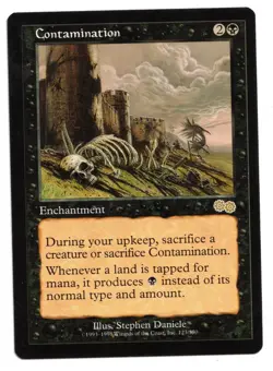 Magic the Gathering MTG Card: Contamination 123/350 Urza's Saga Rare! NM - Image 1