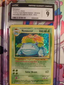 Venusaur 003/034 Trading Card Game Classic Holo CGC 9 - Image 1