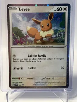 Eevee SVP 043 Cosmos Holo Black Star Promo Scarlet & Violet Pokemon Card - Image 1