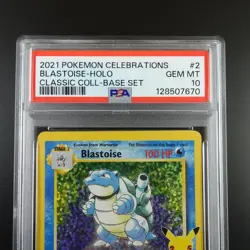 PSA 10 Blastoise 2/102 Pokemon Celebrations Classic Collection Holo Graded Card - Image 2