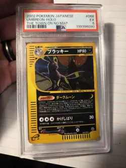 Pokemon TCG Umbreon #68 Holo Rare Card Japanese The Town No Map 2002 PSA 5 EX - Image 1