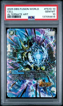 2025 DRAGON BALL SUPER CARD GAME FUSION WORLD STARTER DECK EX GIBLET CELL PSA 10 - Image 1