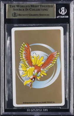 2000 POKEMON GOLD VERSION PLAYING CARDS ACE OF CLUBS #152 CHIKORITA BGS 9.5 - Image 2