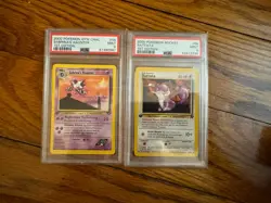 2000 Pokemon 1st Edition 2 Card Lot - Gym Challenge / Team Rocket - PSA 9 MINT! - Image 1
