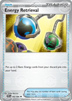 Energy Retrieval Poke Ball #82 Holo Pokemon Sv11W: White Flare Card - Image 1