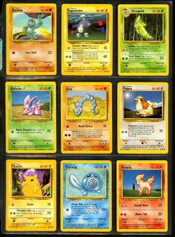 1999 Pokemon BASE SET Unlimited Edition COMPLETE Non Holo COMMON Cards Lot NM - Image 3