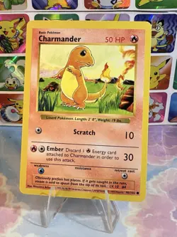 Pokemon TCG Charmander Base Set, Card 46/102, Regular Shadowless Common - Image 1