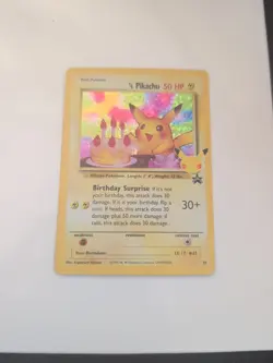 Pokemon TCG Birthday Pikachu Card - Holo Rare Promo 50 Hp - Image 1