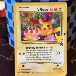 Pokemon TCG Birthday Pikachu Celebrations Classic Collection Promo Card #24 - Image 2