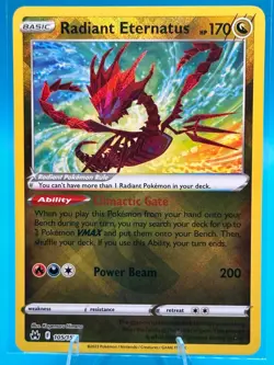 Radiant Eternatus 105/159 - Radiant Rare - SWSH Crown Zenith Pokemon Card NM - Image 1