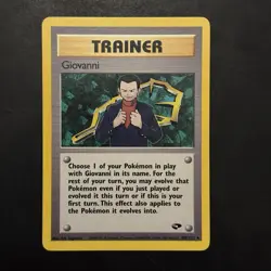 Pokemon Vintage Non-Holo Rare Giovanni 104/132 Gym Challenge 2000 WotC - Image 1