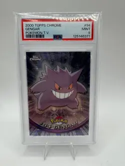 2000 Topps Chrome Pokemon Series 2 Gengar #94 PSA 9 Mint - Image 1