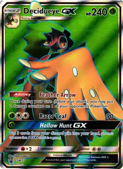 Pokemon TCG Decidueye GX SM37 Black Star Promo Ultra Rare NM - Image 1