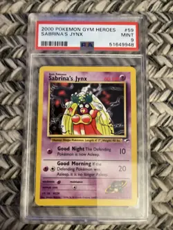 2000 Pokemon Gym Heroes Sabrina’s Jynx PSA 9 #59 - Image 1