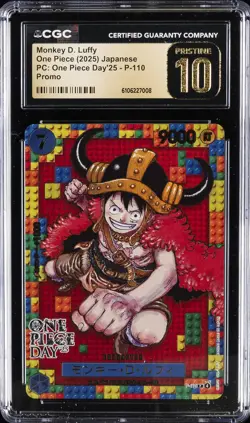 2025 ONE PIECE JPN PC: ONE PIECE DAY'25 PROMO MONKEY D. LUFFY CGC 10 PRISTINE - Image 1