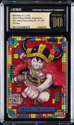 2025 ONE PIECE JPN PC: ONE PIECE DAY'25 PROMO MONKEY D. LUFFY CGC 10 PRISTINE - Image 1