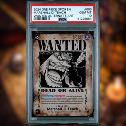 PSA 10 Marshall D Teach Wanted Poster English SP Alt Art OP09-093 2024 One Piece - Image 1