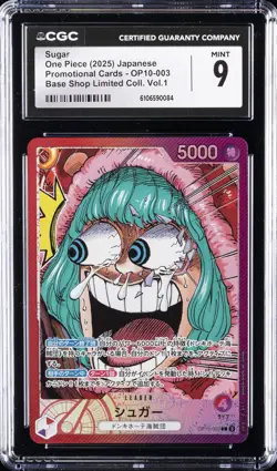 2025 ONE PIECE JPN BASE SHOP LTD COLLECTION VOL. 1 PROMO #OP10-003 SUGAR CGC 9 - Image 1
