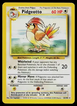 Pokemon Card - Pidgeotto Base Set 22/102 Rare - Image 1