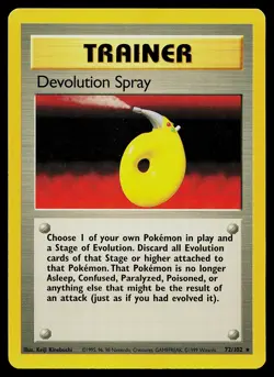 Pokemon Card - Devolution Spray Base Set 72/102 Rare - Image 1