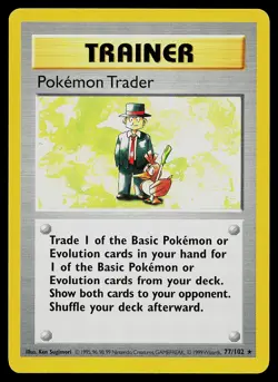 Pokemon Card - Pokemon Trader Base Set (Shadowless) 77/102 Rare - Image 1