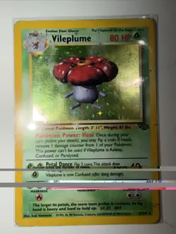 Vileplume 15/64 Jungle Holo Pokemon Card WOTC HP-MP TCG - Image 1