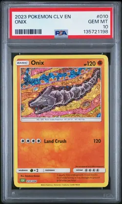2023 POKEMON CLV-TRADING CARD GAME CLASSIC VENUSAUR & LUGIA ex DECK 010 ONIX - Image 1