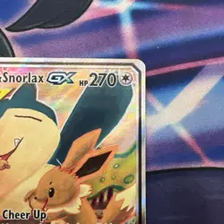 Pokemon TCG Eevee & Snorlax GX SM169 Holo Card MP Condition - Image 2