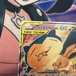 Pokemon TCG Eevee & Snorlax GX SM169 Holo Card MP Condition - Image 3