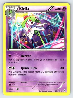 Kirlia 69/162 2015 XY Breakthrough Pokemon Card TCG Non Holo Uncommon - Nm/Vlp - Image 1