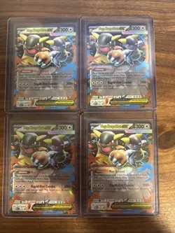 Lot of 4 Mega Kangaskhan Ex Black Star Promo Pokemon Card NM Condition - Image 1