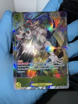 Enel OP05-100 SR Alt Art ONE PIECE Card Game OP-05 English NM/M Holo Foil - Image 4