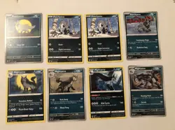 Lot Of 8 Poochyena and Mightyena Pokemon Cards - Image 1