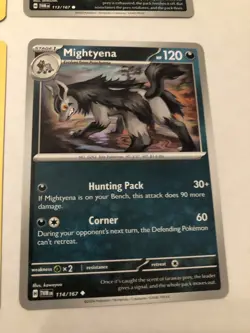 Lot Of 8 Poochyena and Mightyena Pokemon Cards - Image 5