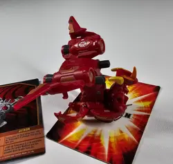 Bakugan Gundalian Invaders Pyrus Helix Dragonoid 650G & Jetkor 60G w/ card - Image 4