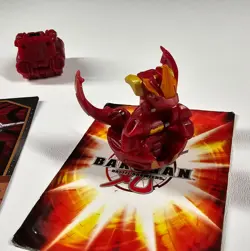 Bakugan Gundalian Invaders Pyrus Helix Dragonoid 650G & Jetkor 60G w/ card - Image 5