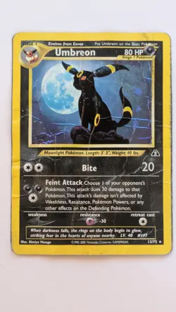 Pokemon Card Neo Discovery 13/75 Umbreon Holo ENG -Really Poor - Image 1