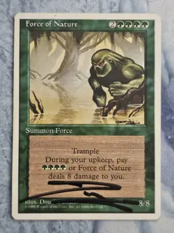 Force of Nature - 4th Edition - Magic the Gathering - Signed - Douglas Shuler - Image 1