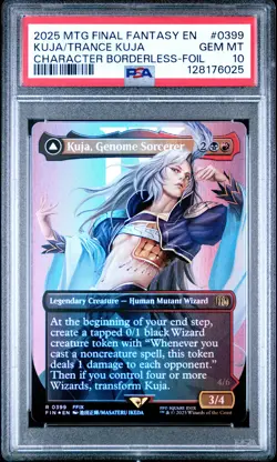 2025 MTG FINAL FANTASY KUJA, GENOME SORCERER/TRANCE KUJA, FATE DEFIED PSA 10 - Image 1