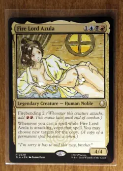 Fire Lord Azula Altered Art Hand Painted MTG Magic the Gathering Anime Girl - Image 1