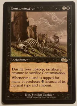 Contamination - Near Mint Urza's Saga MTG Magic The Gathering NO PLAY - Image 1