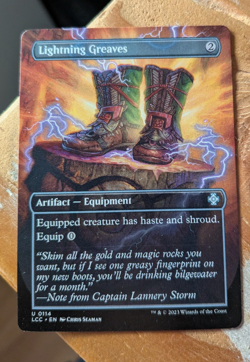 MTG Lightning Greaves Lost Caverns of Ixalan Commander NM Borderless - Image 1
